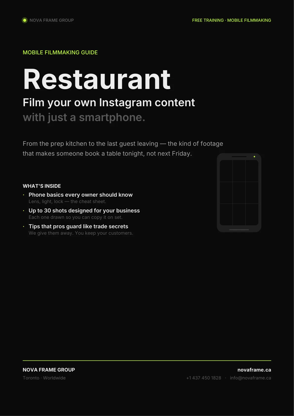 Restaurant guide cover