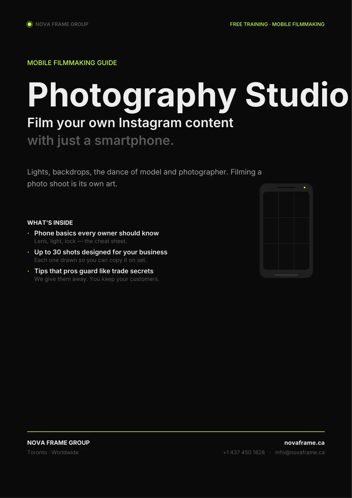 Photography Studio guide cover