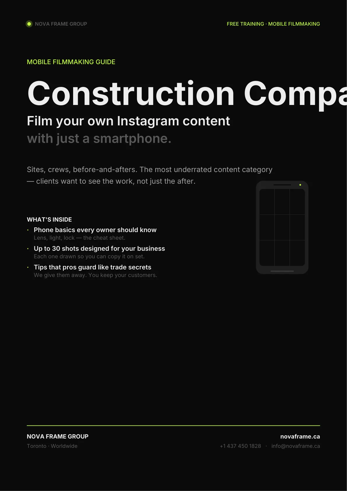 Construction Company guide cover
