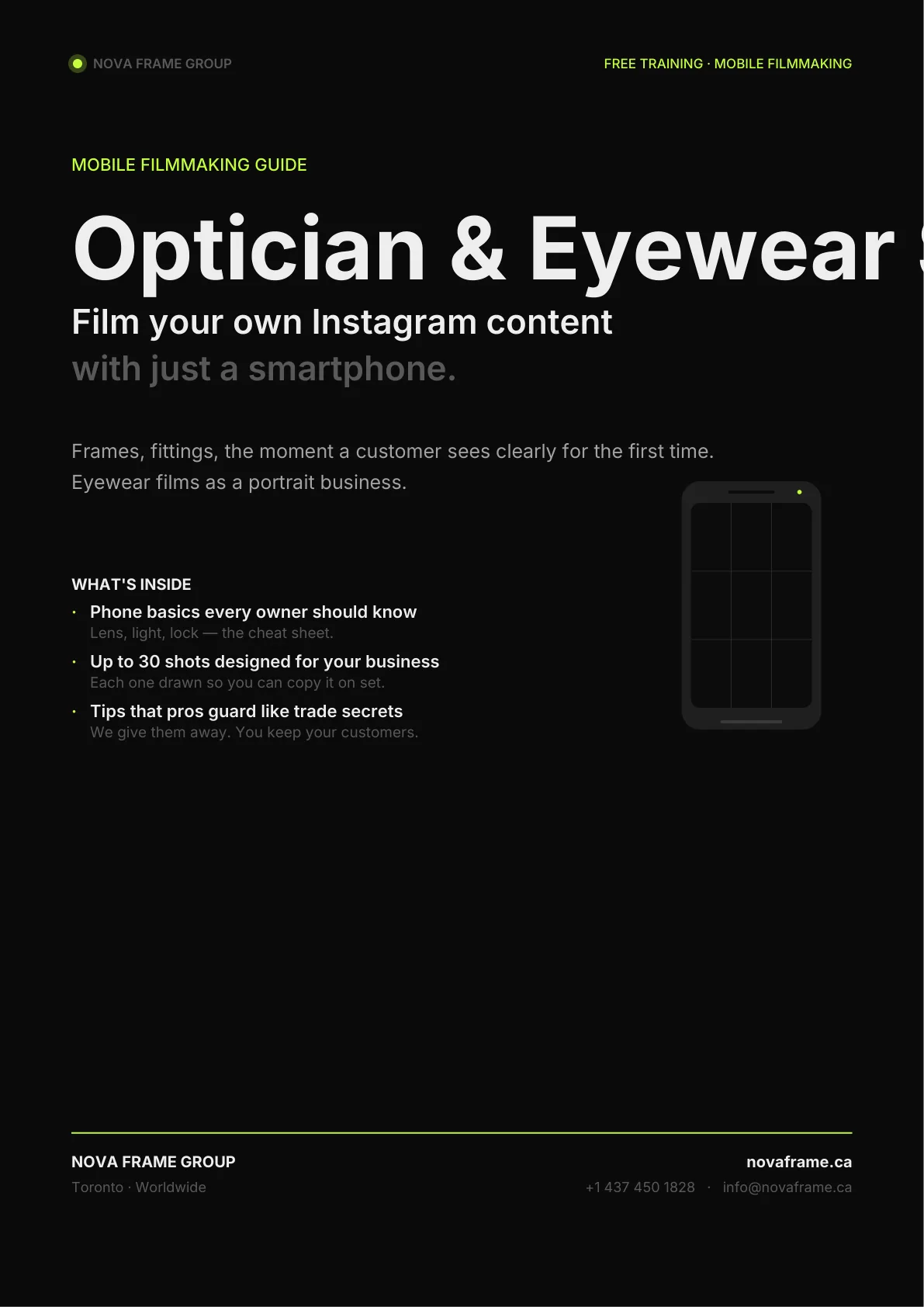 Optician & Eyewear Shop guide cover