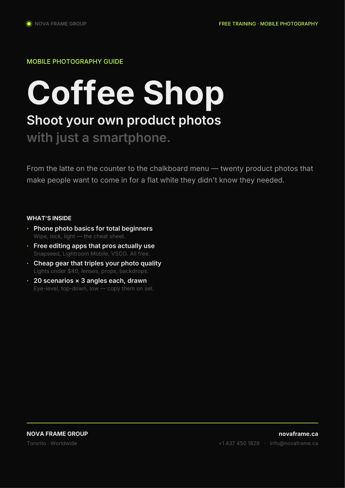 Coffee Shop guide cover