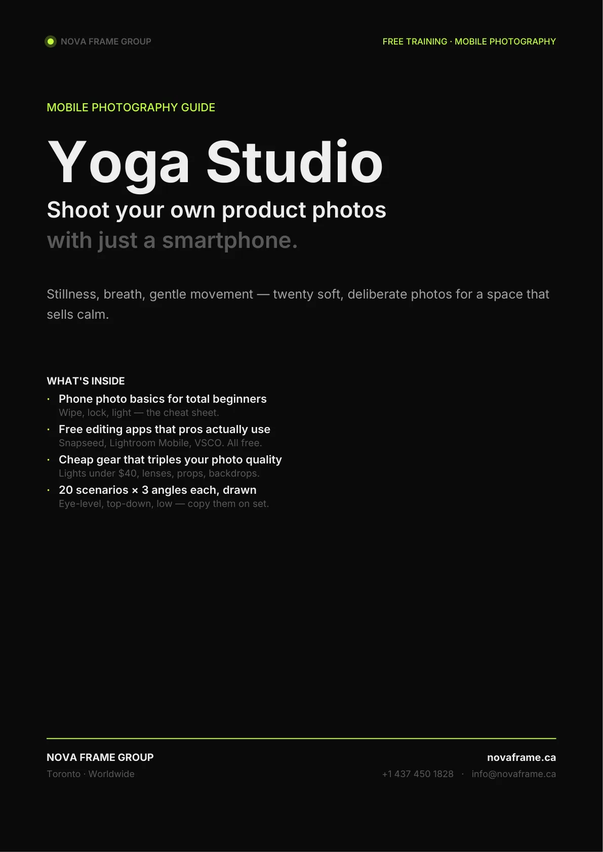 Yoga Studio guide cover