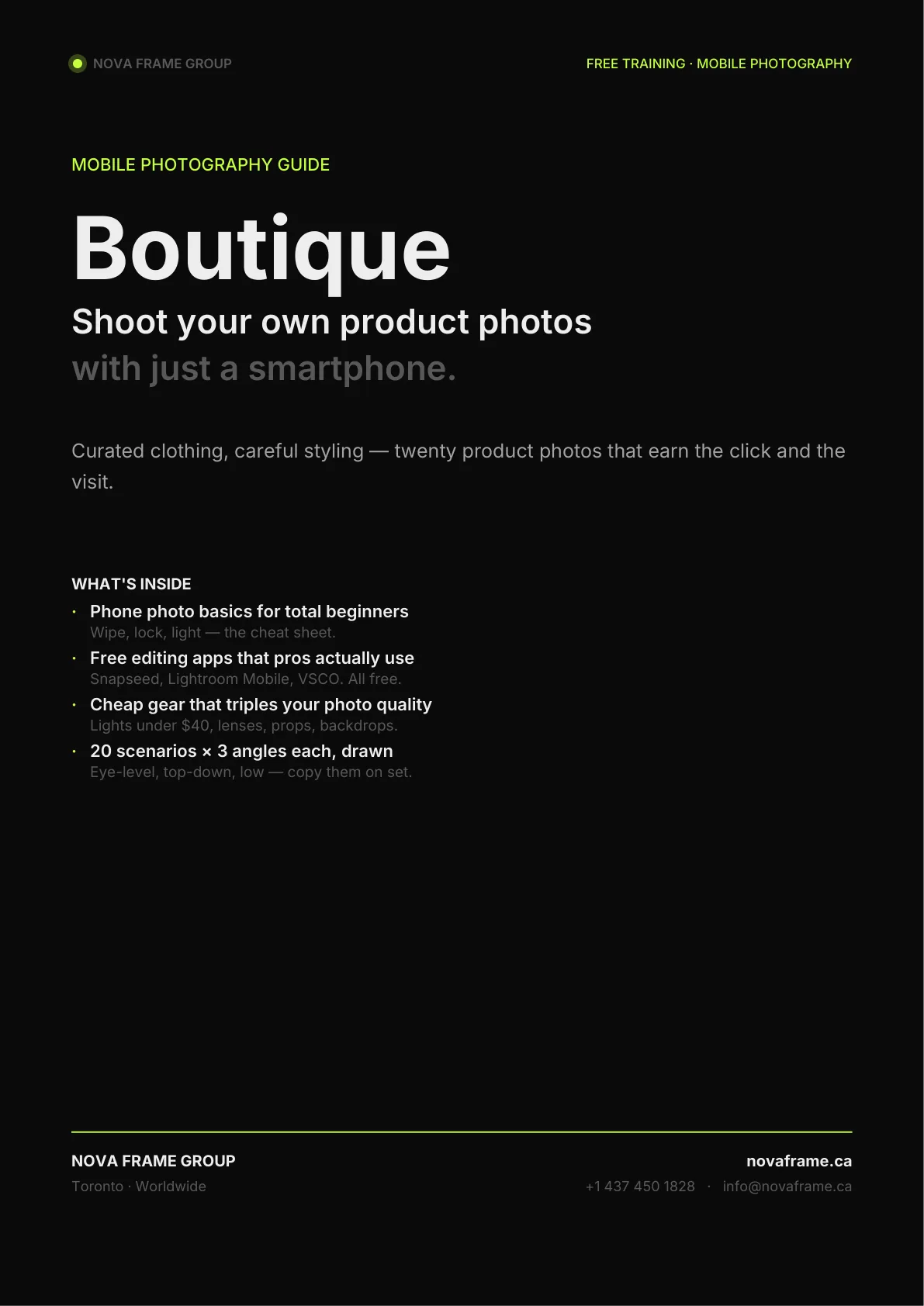 Boutique guide cover