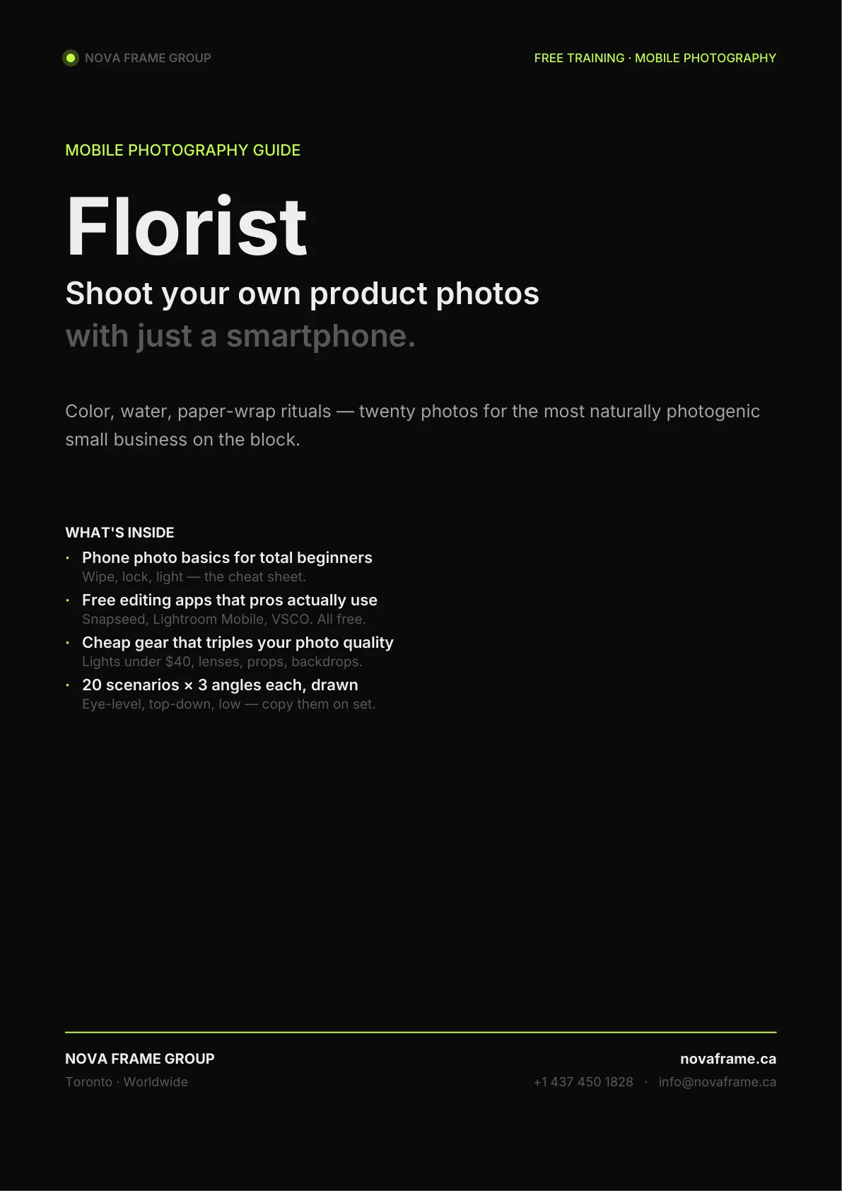 Florist guide cover