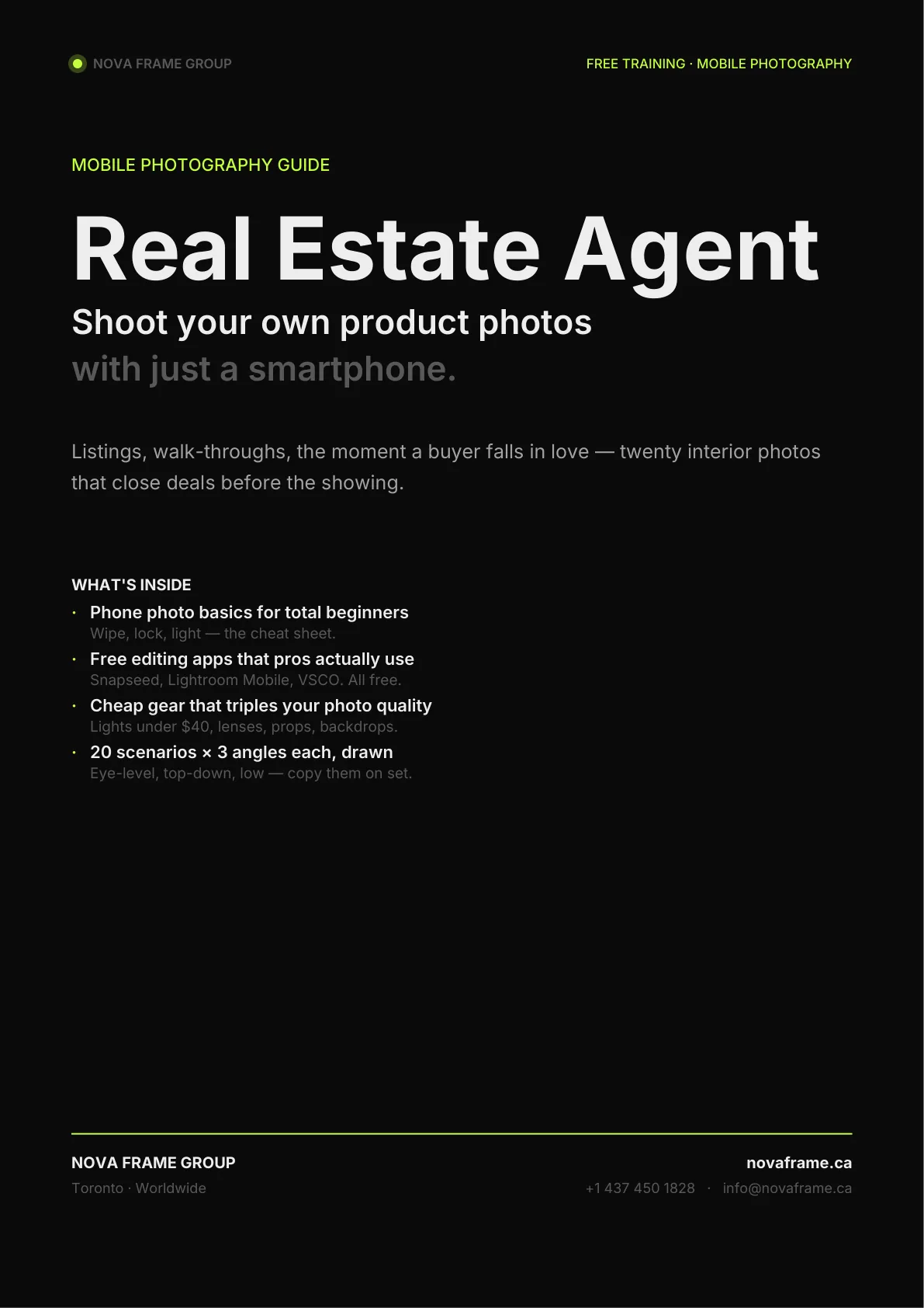 Real Estate Agent guide cover