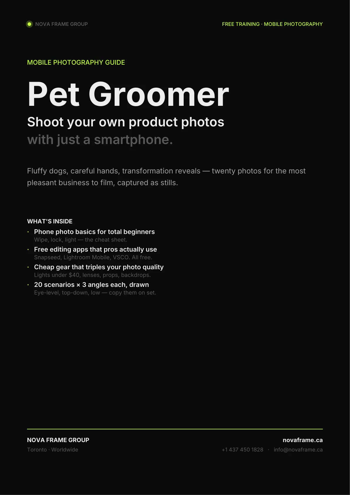 Pet Groomer guide cover