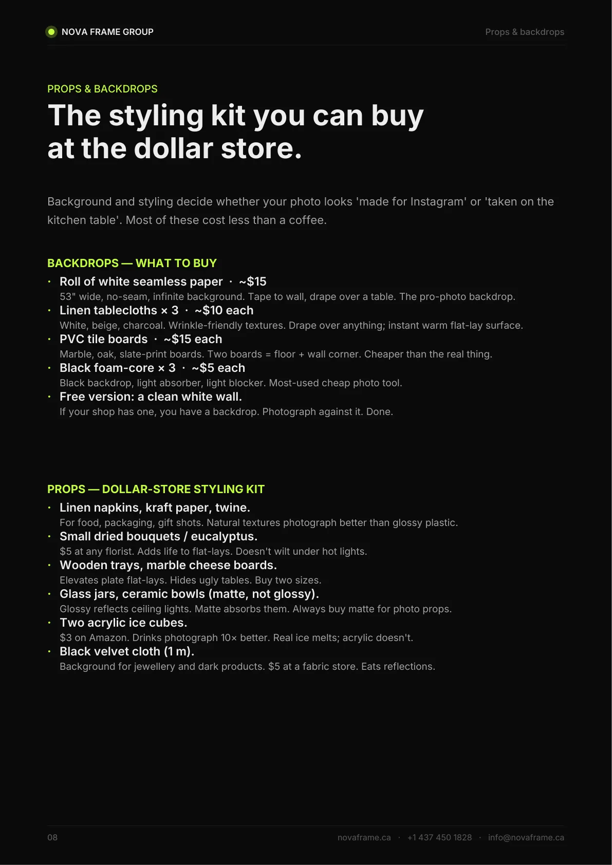 Restaurant photo guide — page 8 of 30