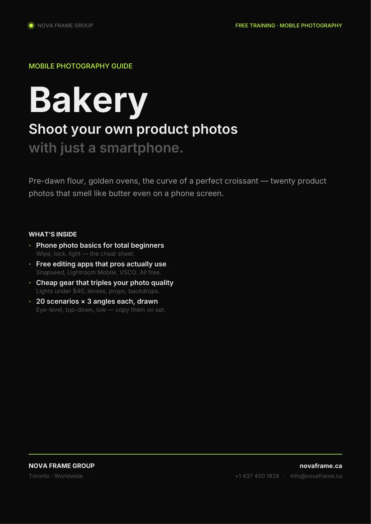 Bakery photo guide — page 1 of 30