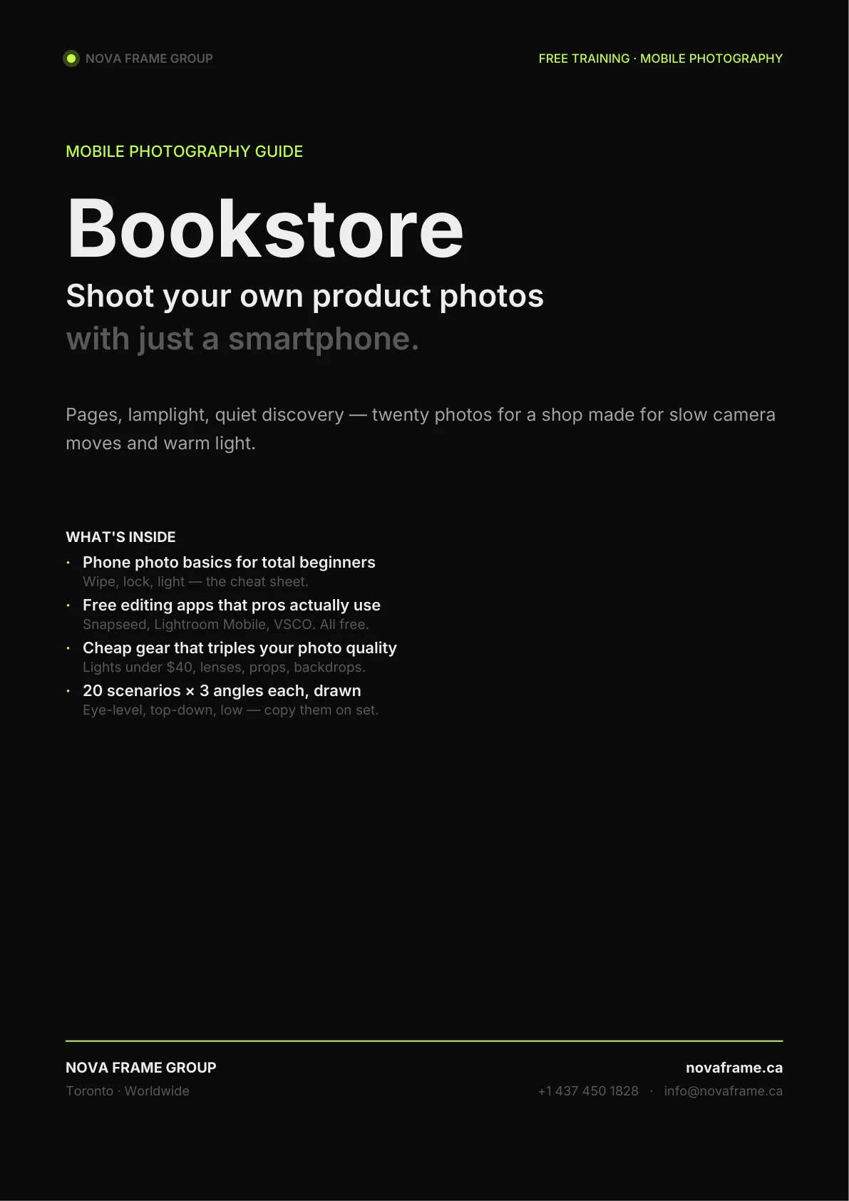 Bookstore photo guide — page 1 of 30