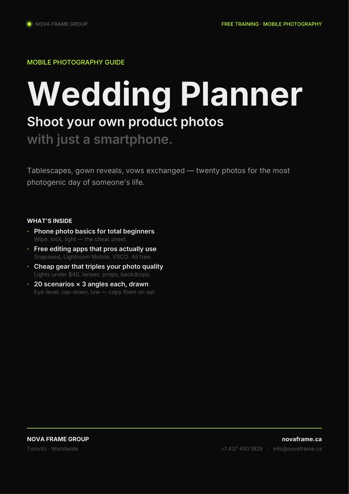 Wedding Planner photo guide — page 1 of 30