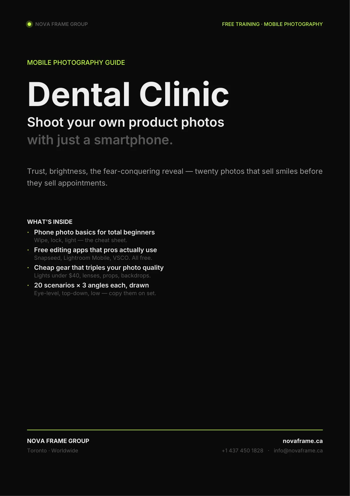 Dental Clinic photo guide — page 1 of 30