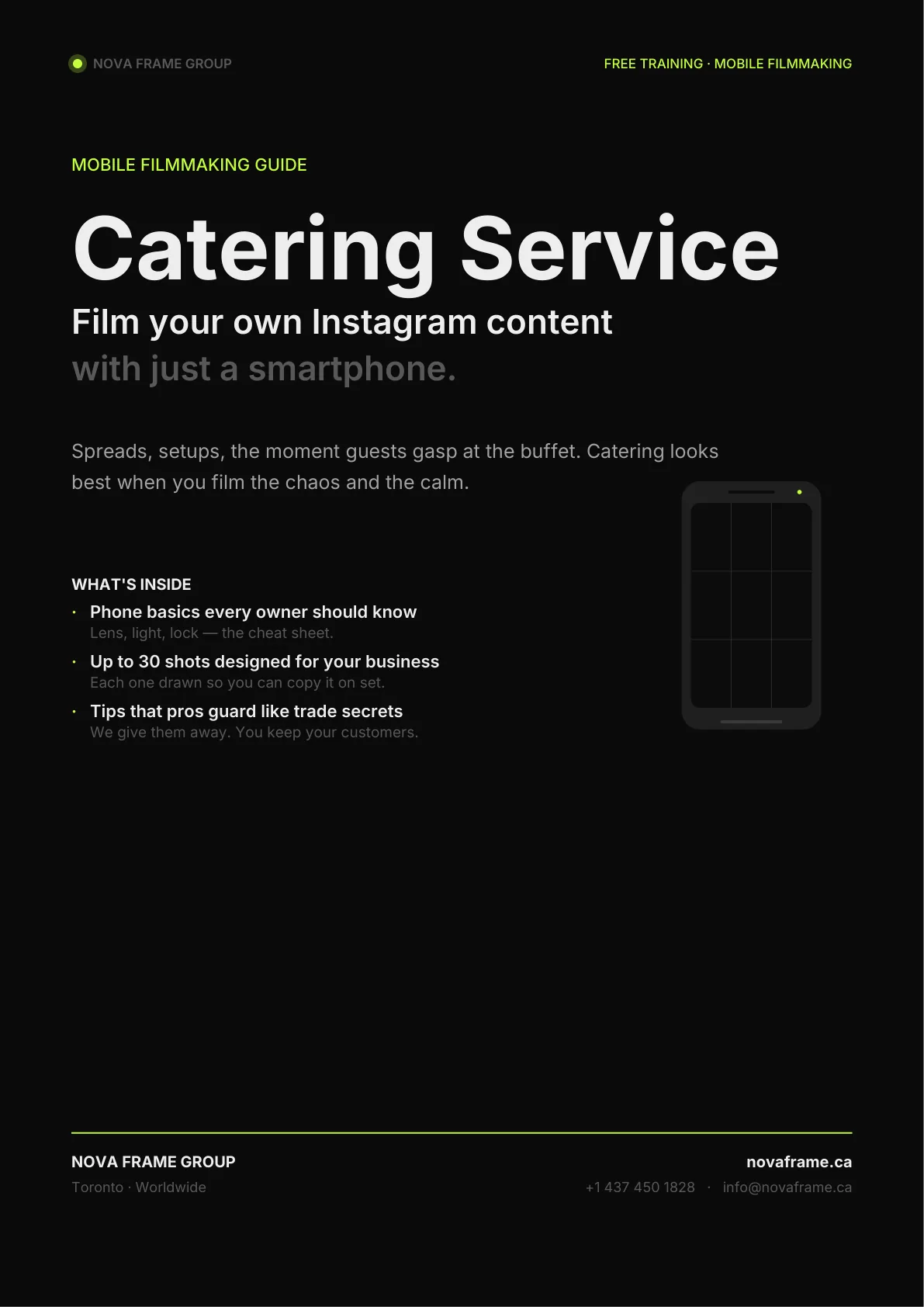 Catering Service guide — page 1 of 21