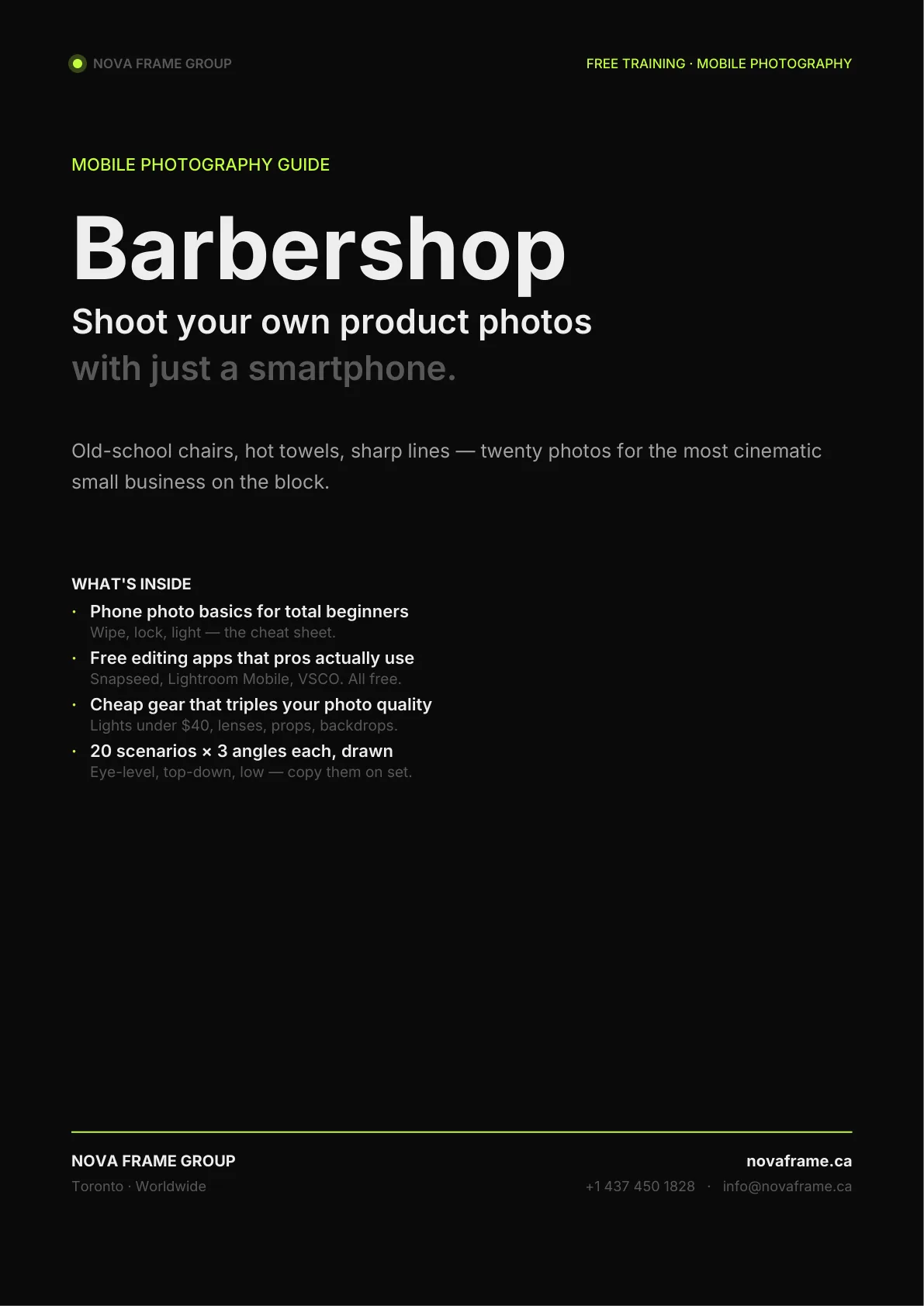 Barbershop photo guide — page 1 of 30